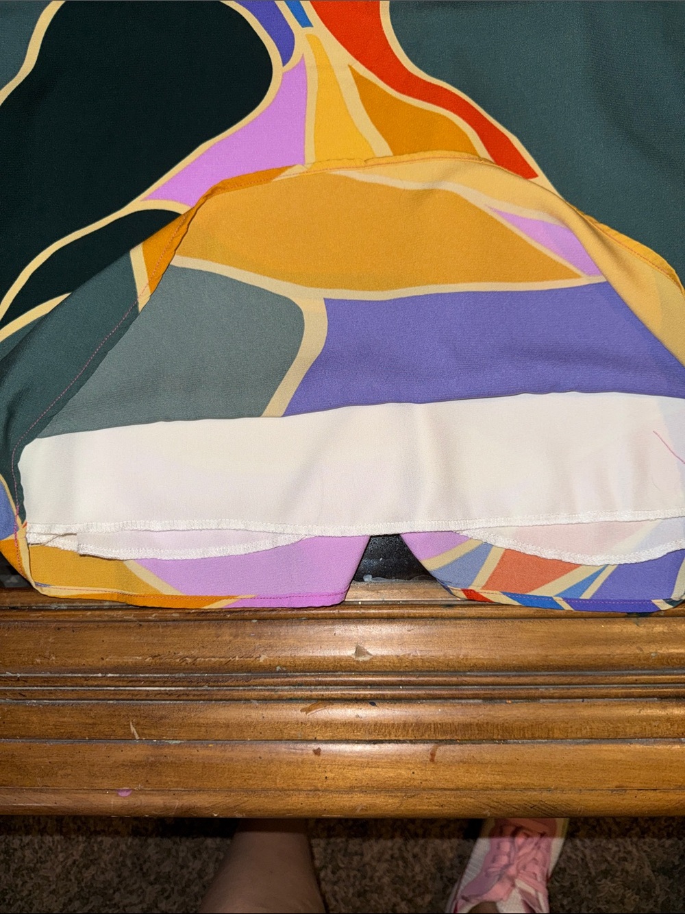 Tyche Cream Cami with Subtle Pastel Print - Picture 3 of 5